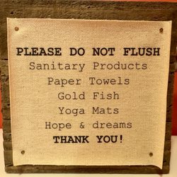 Wellness Massage & Yoga - Cute reminder in the restroom!
