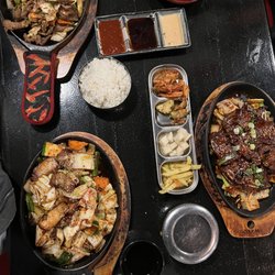 Seoul Korean BBQ - Beef bulgogi, pork belly, and beef galbi (short ribs)