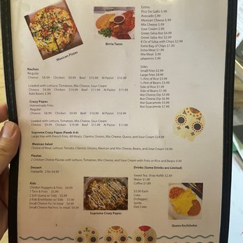 Little Mexico Cafe - Menu Side 2 - Tacos Near Me - Silsbee, Texas