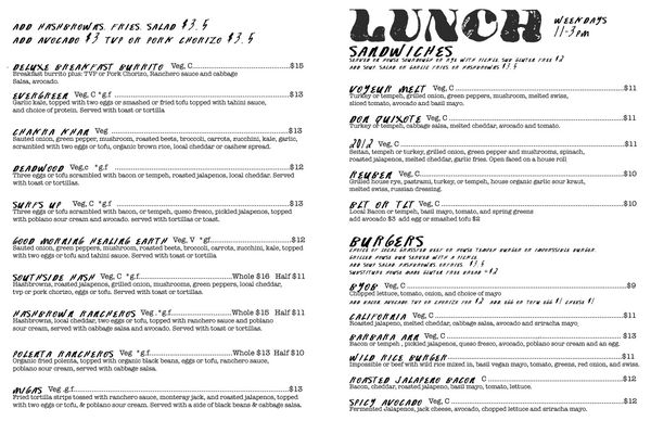 Menu photo 4 Modern Times Café Minneapolis, MN
