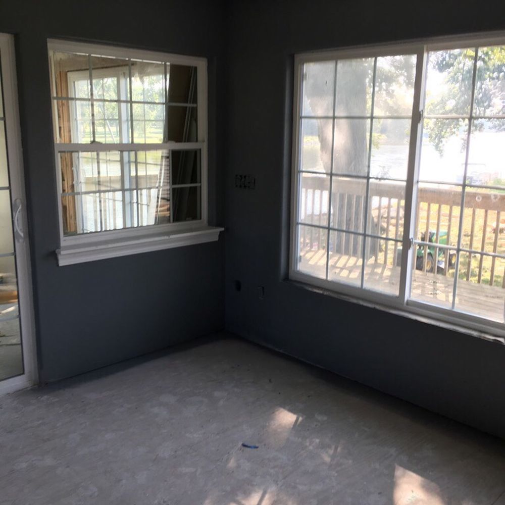 Rapid Drywall - The living room windows - Drywall Installation & Repair Near Me - Cedar Rapids, Iowa