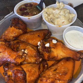 Edley's Bar-B-Que - Wings Baked Beans Mac N' Cheese - Barbeque Near Me - Chattanooga, Tennessee