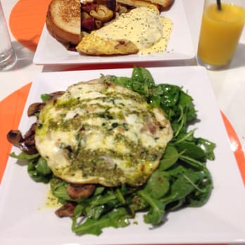 Twisted Citrus - Green Eggs & SAM (front) and The Kowalski with toast and a side of twisted taters (back) - Breakfast & Brunch Near Me - North Canton, Ohio