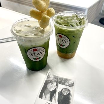 Stay Coffee - Banana Kick Matcha and Sweet Corn Matcha - Coffee & Tea Near Me - Lawndale, California Stay Coffee - Banana Kick Matcha and Sweet Corn Matcha - Coffee & Tea Near Me - Lawndale, California