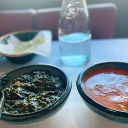 Sewa Indian and Nepalese Cuisine - Saag Paneer; Chicken Tikka Masala