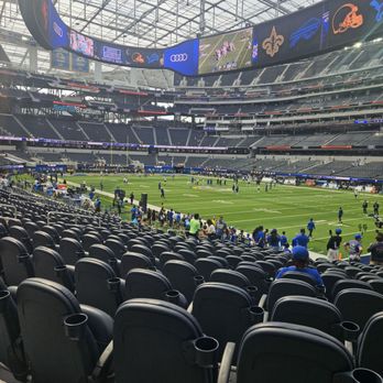 SoFi Stadium - Warm ups happening. Getting ready for the game! - Stadiums & Arenas Near Me - Inglewood, California SoFi Stadium - Warm ups happening. Getting ready for the game! - Stadiums & Arenas Near Me - Inglewood, California