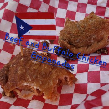 The Rican Lab - Beef and Buffalo Chicken Empanadas, as you can see, we couldn't wait to try it. - Food Trucks Near Me The Rican Lab - Beef and Buffalo Chicken Empanadas, as you can see, we couldn't wait to try it. - Food Trucks Near Me