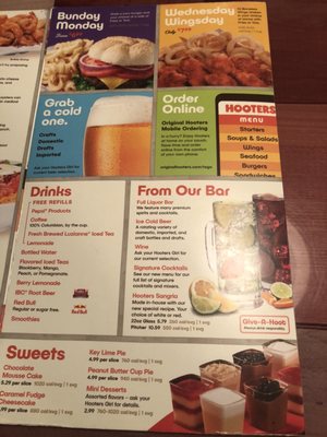 Menu photo 2 Hooters Lansing, IL