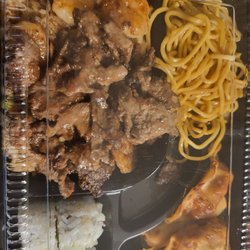 Beef and shrimp bento box