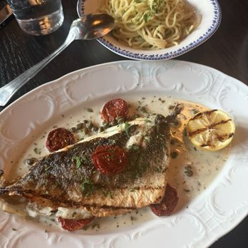Al Solito Posto - Branzino and spaghetti Aglio e olio - Italian Near Me - Las Vegas, Nevada