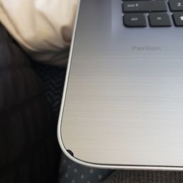 The design flaw I mentioned. Still, things, like my cats' hair, could find their way into the laptop through this. The design flaw I mentioned. Still, things, like my cats' hair, could find their way into the laptop through this.