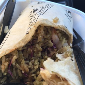 California Fish Grill - Look at that! Looks like I payed for a rice wrap instead of a shrimp wrap... - Seafood Near Me - Brea, California