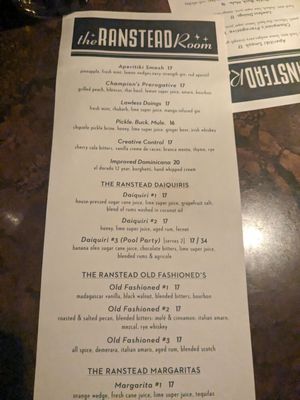 Menu photo 5 The Ranstead Room Philadelphia, PA Menu photo 5 The Ranstead Room Philadelphia, PA