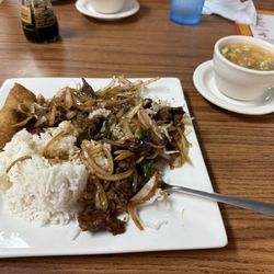China Cafe - 3. Beef Pan Fried Noodles Dinner