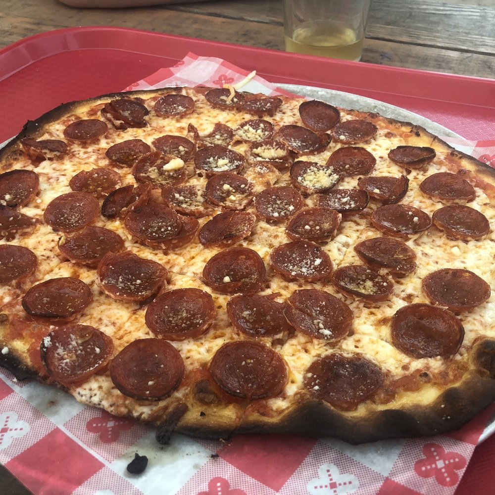Rockwell Beer Garden - Pepperoni pizza - Pizza Near Me - St. Louis, Missouri Rockwell Beer Garden - Pepperoni pizza - Pizza Near Me - St. Louis, Missouri