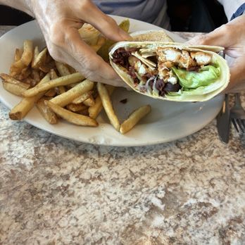 Lancers Diner - Breaded chicken wrap with fries - Diners Near Me - Horsham, Pennsylvania