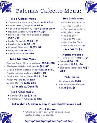 Menu photo 1 Palomas Cafecito Salinas, CA Menu photo 1 Palomas Cafecito Salinas, CA