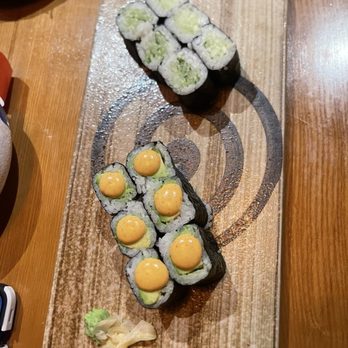 Fujiya Ramen Sushi Bar - Avocado Roll (with added spicy mayo on top) & Cucumber Roll - Sushi Bars Near Me - Round Rock, Texas