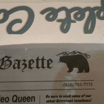 Black Bear Diner Yuma - Front of the menu, love the commitment to the newspaper theme - Diners Near Me - Yuma, Arizona Black Bear Diner Yuma - Front of the menu, love the commitment to the newspaper theme - Diners Near Me - Yuma, Arizona
