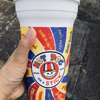 Hot Dog on a Stick - Cherry limeade in souvenir cup - Hot Dogs Near Me - Kaneohe, Hawaii Hot Dog on a Stick - Cherry limeade in souvenir cup - Hot Dogs Near Me - Kaneohe, Hawaii