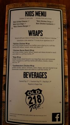 Menu photo 3 Old 218 Tap Hills, IA Menu photo 3 Old 218 Tap Hills, IA