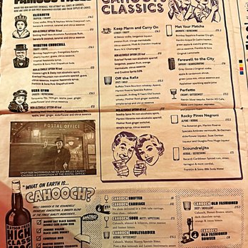 Cahoots Bar - Menu 1 - Bars Near Me - Soho, XGL