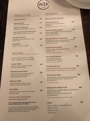 Menu photo 1 Alta Restaurant & Wine Bar Lenox, MA
