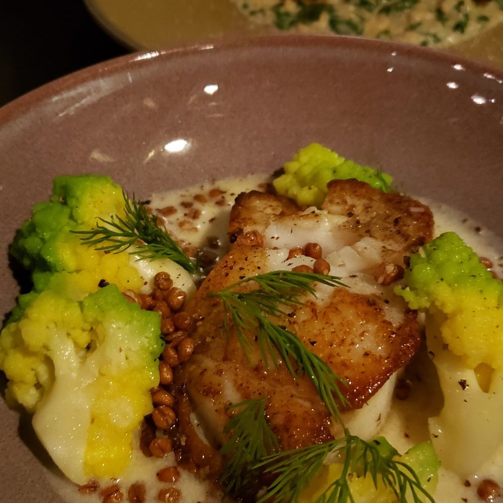 Beholder - Whale cod, risotto and Sweetbreads - New American Near Me - Indianapolis, Indiana Beholder - Whale cod, risotto and Sweetbreads - New American Near Me - Indianapolis, Indiana