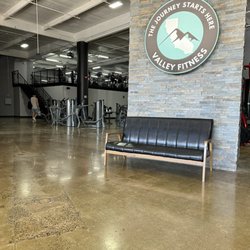 Valley Fitness Herndon - View from lobby. 2nd level cardio and dumbbells. No elevator.