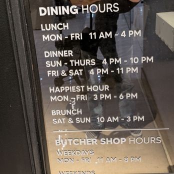 Echo & Rig - Dining hours are clearly stated at the front door. - Steakhouses Near Me - Henderson, Nevada Echo & Rig - Dining hours are clearly stated at the front door. - Steakhouses Near Me - Henderson, Nevada
