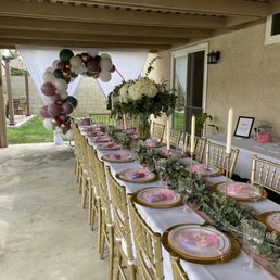 Chairs and linens Chairs and linens