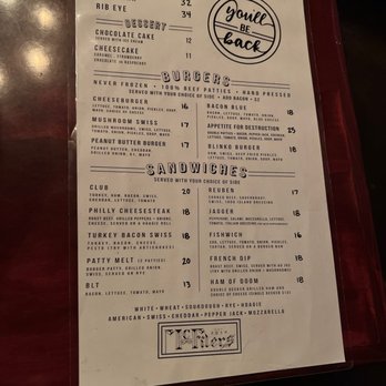 McFilers - Menu PG1 January 2023 - Music Venues Near Me - Chehalis, Washington
