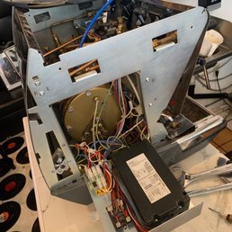 Servicing the machine again. Servicing the machine again.