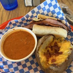 Corner Clubhouse - Make your own meal cubano, baked potato and tomato soup.