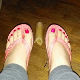 Pedi. Don't mind the dog bone lol.