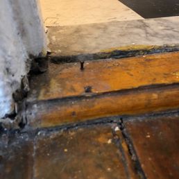 Exposed nails on flooring Exposed nails on flooring