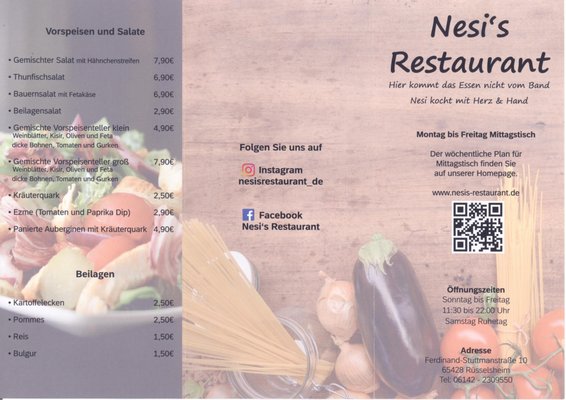 Menu photo 2 Nesi's Restaurant Rüsselsheim am Main, HE