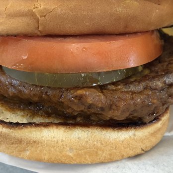 Original Tommy's - Yum. Big ole thick cut of tomato, grilled bun, pickle, and patty spread with chili. $2.85 - Burgers Near Me - Valencia, California