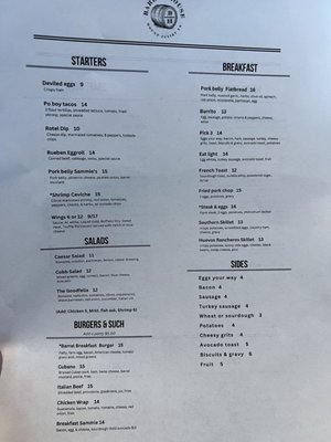 Menu photo 7 Barrel House Restaurant and Bar Mt. Juliet, TN