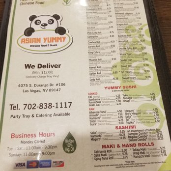 Asian Yummy - Menu - Asian Fusion Near Me - Las Vegas, Nevada