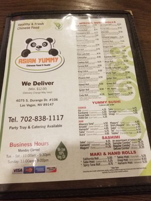 Menu photo 5 Asian Yummy Las Vegas, NV