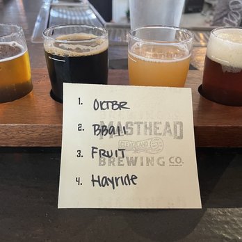 Masthead Brewing - $11 flight - Breweries Near Me - Cleveland, Ohio Masthead Brewing - $11 flight - Breweries Near Me - Cleveland, Ohio