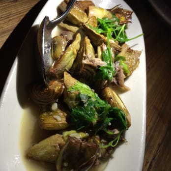 Gjelina - Crispy baby artichokes with anchovies and Garlic - New American Near Me - Venice, California Gjelina - Crispy baby artichokes with anchovies and Garlic - New American Near Me - Venice, California