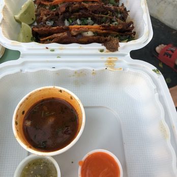 Maya Halal Taqueria - Consommé for the birria tacos - Halal Near Me - Oakland, California