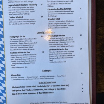 Ludwig's - Menu - German Near Me - Leavenworth, Washington Ludwig's - Menu - German Near Me - Leavenworth, Washington