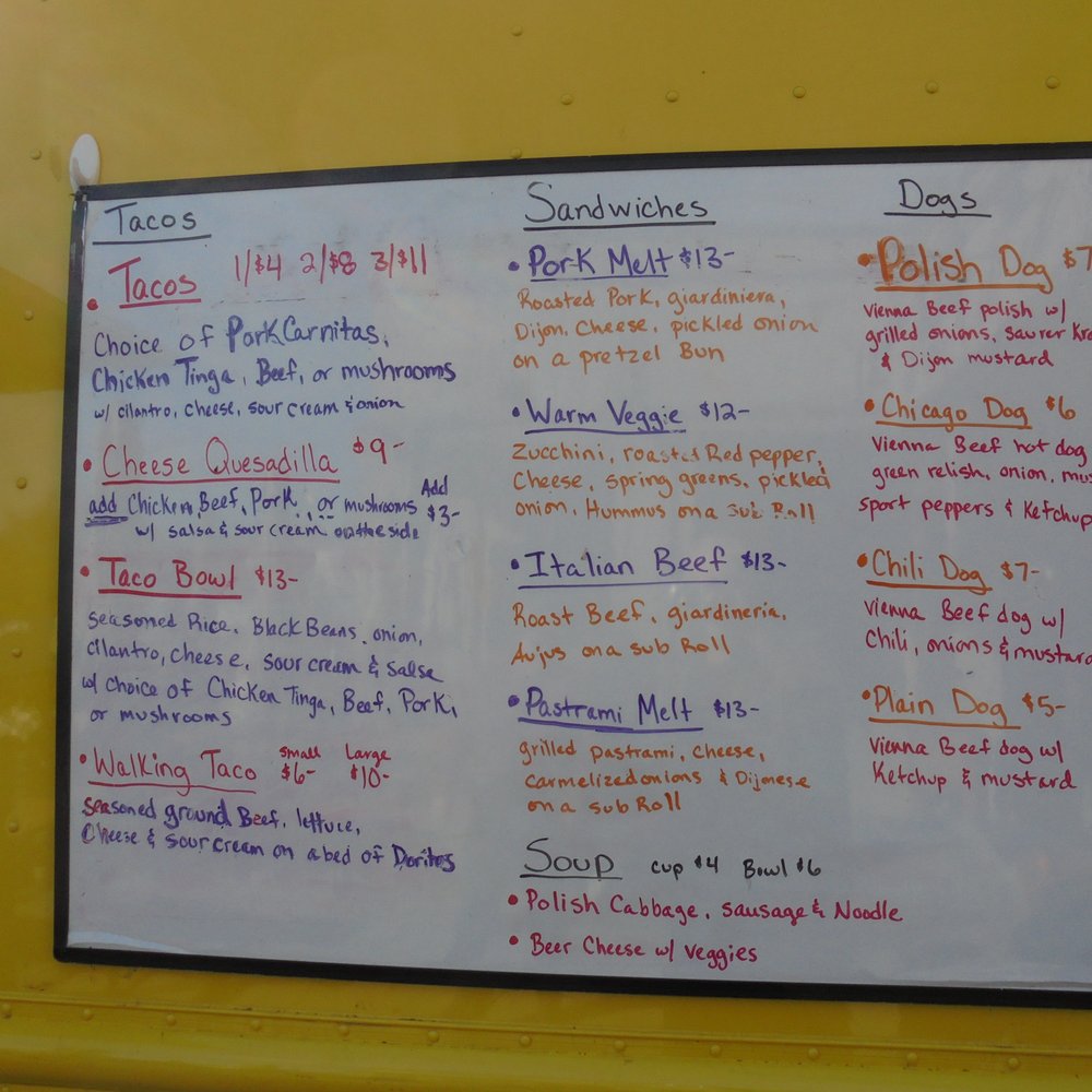 Smug Pug Truck - Menu board. - Food Trucks Near Me Smug Pug Truck - Menu board. - Food Trucks Near Me