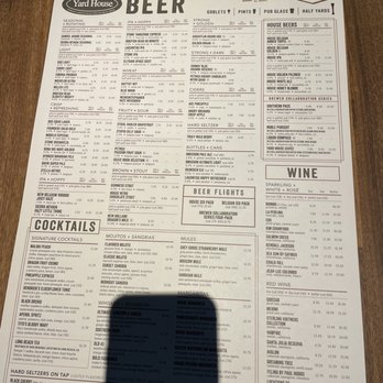Yard House - Drink Menu - New American Near Me - Concord, California