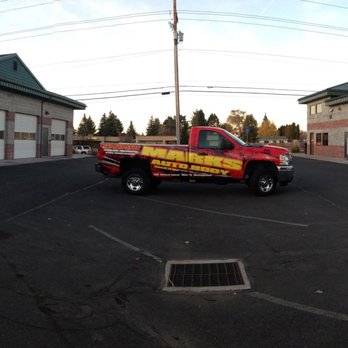Mark's Auto Body - Marks Auto Body parking lot view. - Body Shops Near Me - Redmond, Oregon