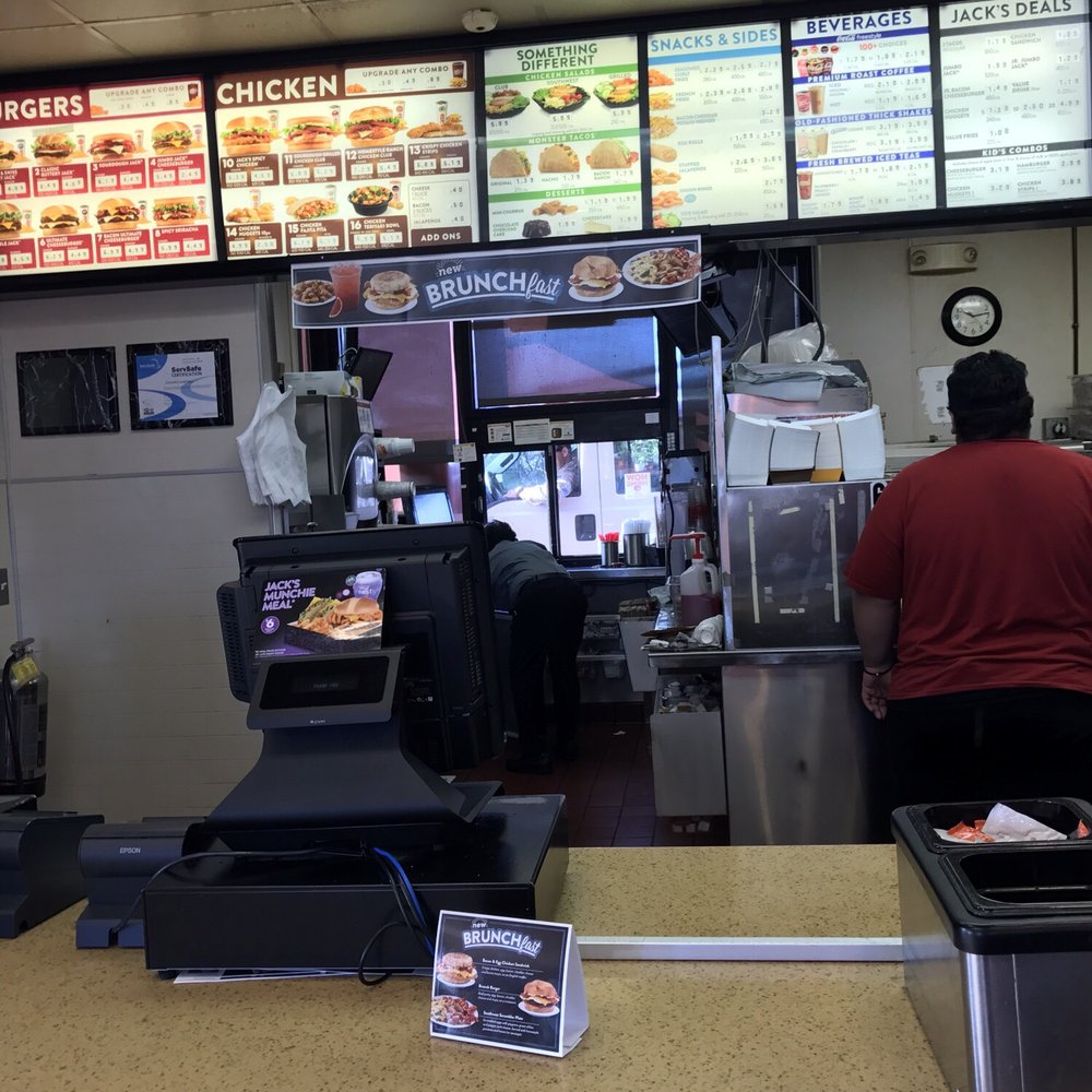 Jack in the Box - Menu board... 4 folks working; took about 2mins to get attention for taking it order - Fast Food Near Me - Benicia, California Jack in the Box - Menu board... 4 folks working; took about 2mins to get attention for taking it order - Fast Food Near Me - Benicia, California