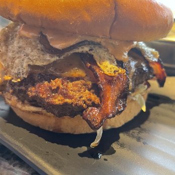 Topgolf - Western bbq bacon burger...too salty for me - Golf Near Me - Pharr, Texas Topgolf - Western bbq bacon burger...too salty for me - Golf Near Me - Pharr, Texas